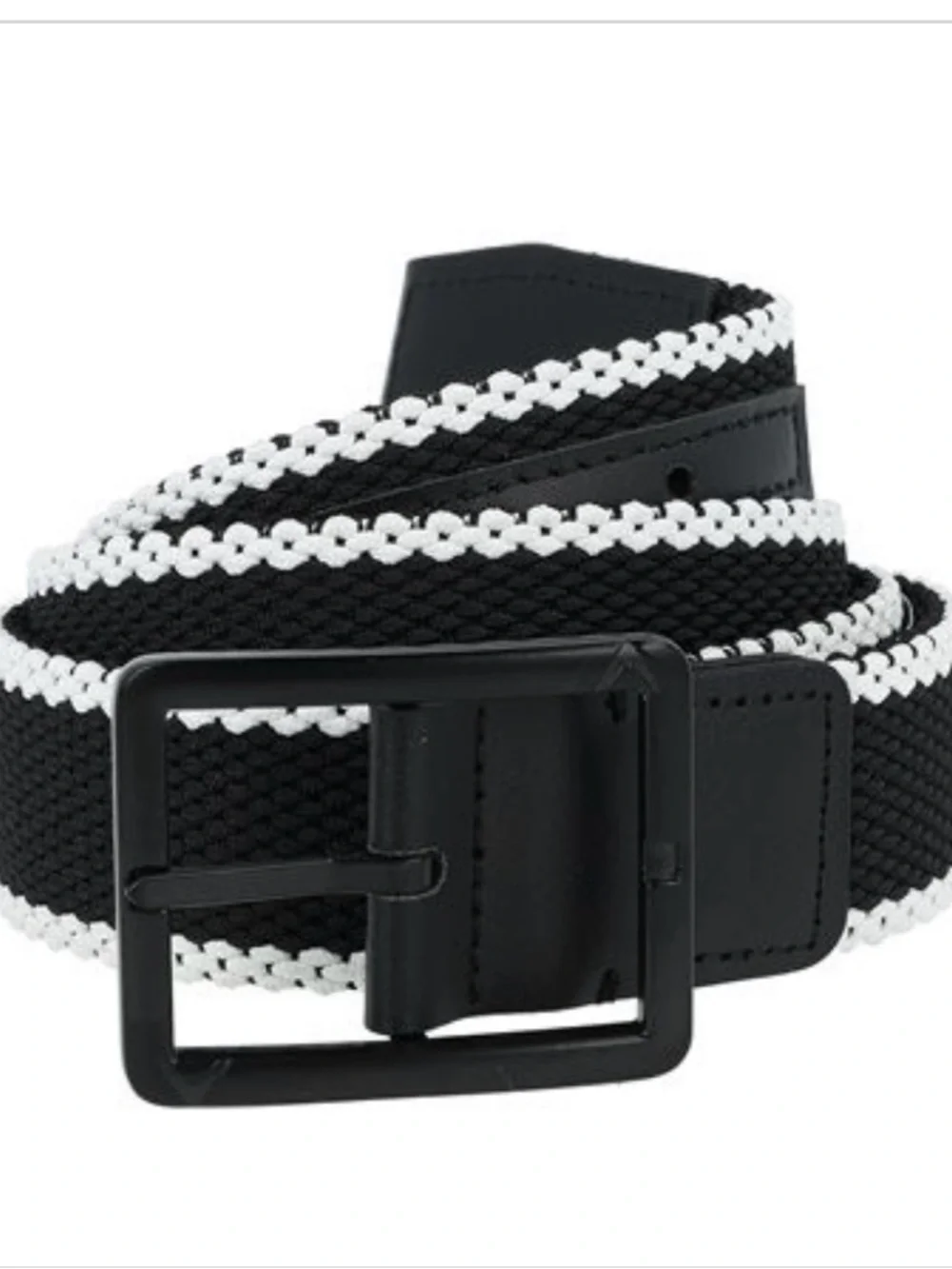Callaway Golf Striped Stretch Belt Black White Size S/M